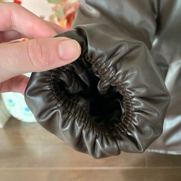 Ardene Faux Leather Puffer Jacket - Picture 8 of 16